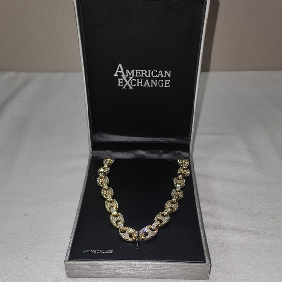American Exchange Gold-Tone Statement Necklace - Picture 1 of 10